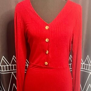 Alya Red Casual Dress